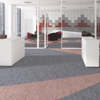 Dalles de moquette Mohawk Wholesale Milliken pour salle de banquet, chambre d'hôtel, dalles de moquette universelles en nylon 6, 25x100cm
