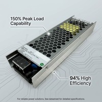 Alimentation à découpage ultra-mince 200W 12V 16.7A 26mm avec PFC actif, sans ventilateur, AC/DC, monophasée, charge de crête 150W, pour usage industriel