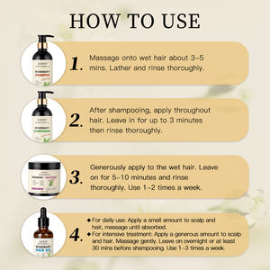 Juego OEM para el cuidado del cabello, restauración del crecimiento, anticaspa, aceite de argán, romero, champú y acondicionador de queratina personalizados, aceite para el crecimiento del cabello - Product Image 5