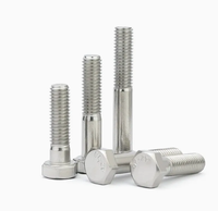 Vis à tête hexagonale en zinc DIN933 M4 100mm Grade A2-70/A4-80, finition semi-lisse, vis d'implantation, prix de gros, vente chaude