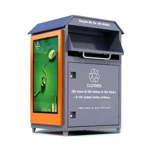 中国任意颜色慈善捐赠箱低价衣服回收箱户外服装银行回收箱