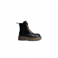 Bottines Chelsea en cuir noir pour femme, chaudes, respirantes, en maille pelucheuse, à semelle épaisse, rétro, avec fermeture éclair latérale et lacets, pour l'automne