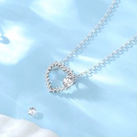 Collar con Colgante de Moissanita Dan Jewelry para Aniversario, Collar de Plata de Ley 925, Regalo de San Valentín