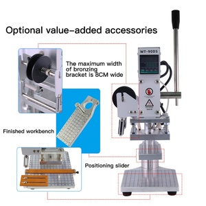 Gold Foil Printing Machine With Custom Stamp Area 5x7cm for <b>Leather</b> Tools Manual Hot Stamping Machine - Product Image 3