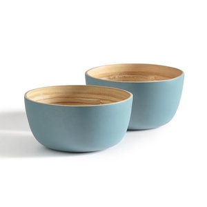 Bol en bambou naturel, pour salade et repas fabriqué à la main, 5 pièces de haute qualité, le plus vendu - Product Image 5