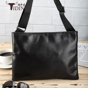 Sac bandoulière pour homme Tiding en cuir véritable, couleur unie, avec boucle magnétique, pour un usage quotidien - Product Image 2