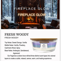 Bougie aromatique en cire de soja irrégulière avec logo personnalisé et mèche en bois crépitante pour coffret cadeau