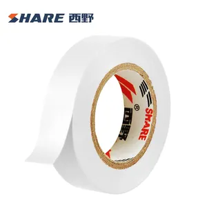 China Share Factory Großhandel Starke Klebrig keit Weiße PVC-Isolation stange/elektrisches Band 5/15/22 Meter Spannung unter 600V