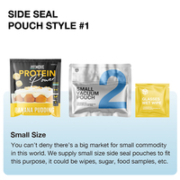 Sachet plat en Mylar mat thermoscellable sur trois côtés, vide, pour café, thé et aliments, personnalisable en gros