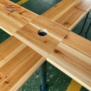 Mesa de Picnic Plegable de Madera Cruzada de Alta Calidad para Exteriores, Tamaño Personalizable - Product Image 3