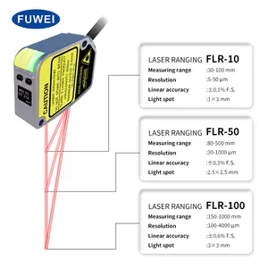 جهاز استشعار مسافة إزاحة الليزر RS485 بدقة عالية متعدد المدى FUWEI r485 4...20mA OLED sour