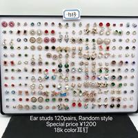 Perhiasan XUPING 120 Pasang Anting Kristal Beraneka Ragam Batu Fashion Warna Emas Perak Perhiasan Grosir Anting Wanita