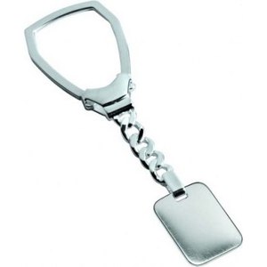 Portachiavi Giglio in Argento 925 con Catena Metallica - Product Image 1
