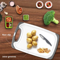 Ensemble de 3 planches à découper pour la cuisine, planches à découper antidérapantes, sans BPA, réversibles, grand format, cadeaux uniques