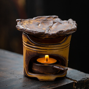 Retro Creative Tree Bark Spring Ceramic Sandalwood Anti-Odour Essential <b>Oil</b> Diffuser Spa <b>Lamp</b> Hand-made Heating Device - Product Image 2
