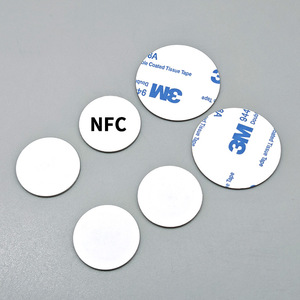 Muestras Gratis, Etiqueta Adhesiva de Moneda <span class=keywords><strong>NFC</strong></span> 213/215, RFID Pasivo Regrabable de 13.56mhz - Product Image 1