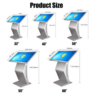 Veto Lcd 32-65 Inches Self Service Floor Standing Digital Advertising Display Interactive <b>Touch</b> <b>Screen</b> Kiosk for Bank Hotel Mall - Product Image 2