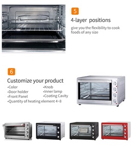 <span class=keywords><strong>Horno</strong></span> Eléctrico de Convección de Gran Capacidad de 80L para Pizza y Tostar, Equipo de Cocina Comercial para Hornear - Product Image 6