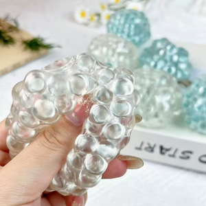 ลูกบอลบีบซิลิโคนใส ขนาด 10 ซม. ของเล่นบีบคลายเครียด ทำมือ สำหรับอายุ 14 ปีขึ้นไป เหมาะสำหรับทุกเพศ - Product Image 1
