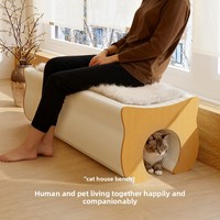 Meilleures ventes : Banc-canapé pliable pour chat, tabouret long en papier, décoration artistique pour salon, Saint-Valentin, Noël, Pâques