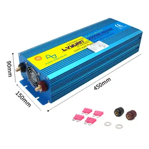 2KW Power Inverter 2000W Solar DC 12V to AC 220V USB Adapter Two Sockets LED Display Inverter/Charg Car Charger Invertor
