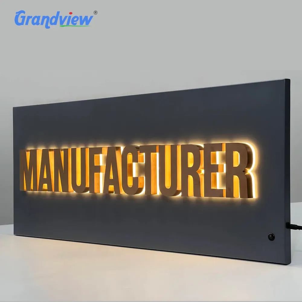 High Maker Customized Outdoor Indoor Light Up Letter Company Logo 3D Channel Letter Metal Mirror Surface Led Backlit Letter Sign