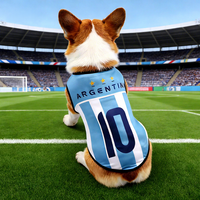 Veste de football pour chien, tenue d'été Teddy, vêtements sportifs pour chiots Pomeranian/Bichon Frise, vêtements de football pour chiens