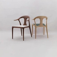 Nouvelle chaise de salle à manger de style chinois-nordique avec accoudoirs pour la maison, les salons/salles à manger, les hôtels, les clubs, en bois massif, luxe léger