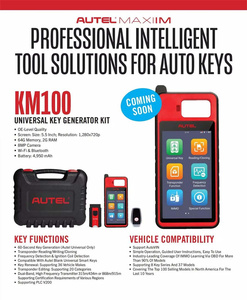 โปรแกรมตรวจจับความถี่อ่าน/เขียนชิป IMMO สำหรับสร้างกุญแจใหม่ Autel MaxiIM KM100 KM100E เครื่องโปรแกรมกุญแจอิมโมบิไลเซอร์ - Product Image 2