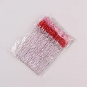 Cabeça colorida de descartáveis cílios escova masacra varinhas personalizadas cores e pacote disponível