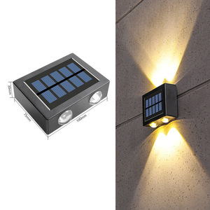 Lámpara Solar de Pared para Exteriores, 100x75x30mm, LED, Cuadrada, de Aluminio, para Jardín, Camino, Terraza - Product Image 2