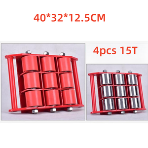 6 टन स्टील कार्गो ट्रॉली फर्नीचर लिफ्टर 4 पीसी मोवर रोलर्स भारी शुल्क संयंत्र परिवहन ट्रॉली फैक्टरियों ओम/ओडम समर्थित - Product Image 6