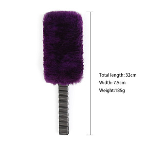 Raqueta de mano de pluma roja negra BDSM juguetes de cosquillas productos de coqueteo sexual para adultos accesorios de juego de azotes apasionados - Product Image 6
