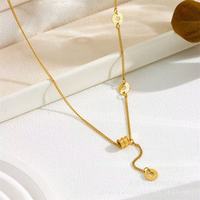 Colliers de fête pour femmes en acier inoxydable de qualité supérieure plaqué or 18 carats, chaîne à maillons minimaliste et élégante