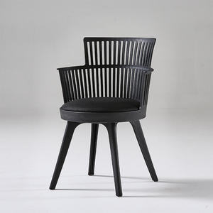 Asiento redondo moderno, silla de comedor de plástico suave, respaldo alto barato, nueva silla de plástico, sillones de sala de estar modernos acolchados - Product Image 3