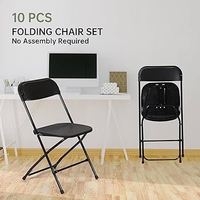 Chaise pliante en plastique noir moderne et simple, légère et portable, pour extérieur, stade et concert – Vente en gros usine