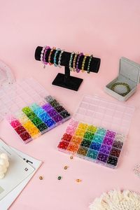 Kit di Decorazione per Orologi con 1200 Perline di Vetro, 48 Colori, Perline di Cristallo di Forma Insolita Ovali, Prodotte in Cina, per Creazioni Fai-da-Te e Gioielli - Product Image 5
