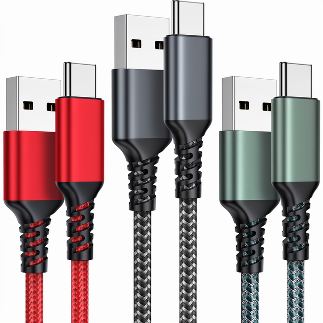 240W Type-C Type-C Cable 5A E-Mark Nylon Braided Fast PD Charging for Mobile Phones Cameras Computers Earphones Smart Watches