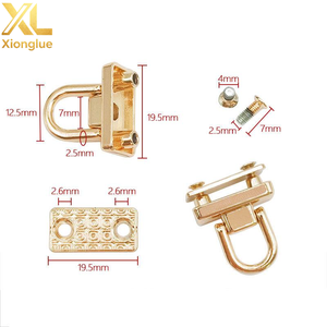 Adjustable DIY Ball Head Buttons Metal Bag Side D Ring <b>Rivet</b> Connector for <b>Leather</b> Purse Handle Remaches De Anillo En D - Product Image 4
