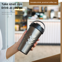 Mug de voyage Olerd sans BPA, 500 ml, en acier inoxydable, élégant, à double paroi, isolé sous vide, avec couvercle anti-fuite pour café et eau
