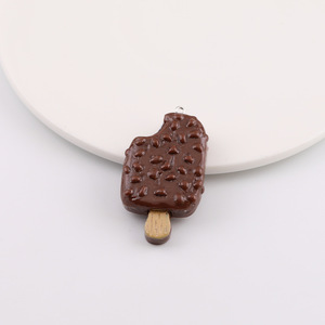 Cute <b>Bite</b> Sized Ice Cream Resin Toy Keychain Bag Charm DIY Jewelry Accessory Fresh Milk Chocolate Strawberry Flavor - Product Image 5