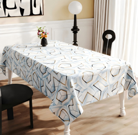 Nappe en PVC à motif géométrique marbré, imperméable, anti-taches, lavable, en vinyle, taille personnalisée pour la maison, l'hôtel, la décoration de banquet