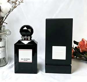 Stock US - Livraison 2-5 jours - Flacon de parfum unisexe noir mat en forme de pièce d'échecs 100ml - Parfum longue durée cuir et bois d'amande - Entrepôt US - Product Image 1
