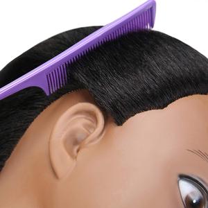 Tête de Mannequin d'Entraînement en Cheveux Synthétiques Lisses de 18 Pouces pour Coiffure et Tressage – Vente en Gros - Product Image 3