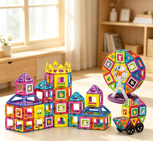 <span class=keywords><strong>Jeu</strong></span> de construction magnétique 3D pour enfants, 108/118 pièces, motifs animaux, avec boîte de rangement, idéal pour l'apprentissage et le <span class=keywords><strong>jeu</strong></span> des tout-petits - Vente Flash - Product Image 5