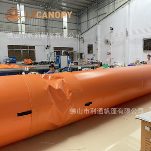 Barrière anti-inondation gonflable LTCANOPY en PVC orange, industrielle, imperméable, portable, pour la lutte contre les inondations d'urgence - Product Image 4