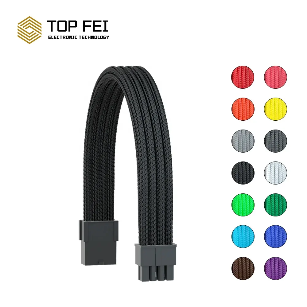 CPU EPS 8Pin Psu Extension Cable Kit Multi-color Choose 300mm Single Cable Mod For Computer Gaming Case With Comb