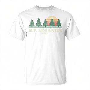 Mt Lebanon Pa Vintage Throwback Tee Retro <b>70s</b> T-<b>Shirt</b> - Product Image 2