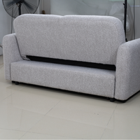 Stoff 2-Sitzer Schlafsofa Ausziehbares Sofa Klappcouch für Wohnzimmer Apartment Kleiner Raum Wohnmöbel