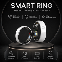 Anneau intelligent avec suivi du rythme cardiaque, de l'oxygène sanguin et du sommeil, contrôle d'accès NFC, BT 5.0, étanche 5ATM IP68, charge magnétique